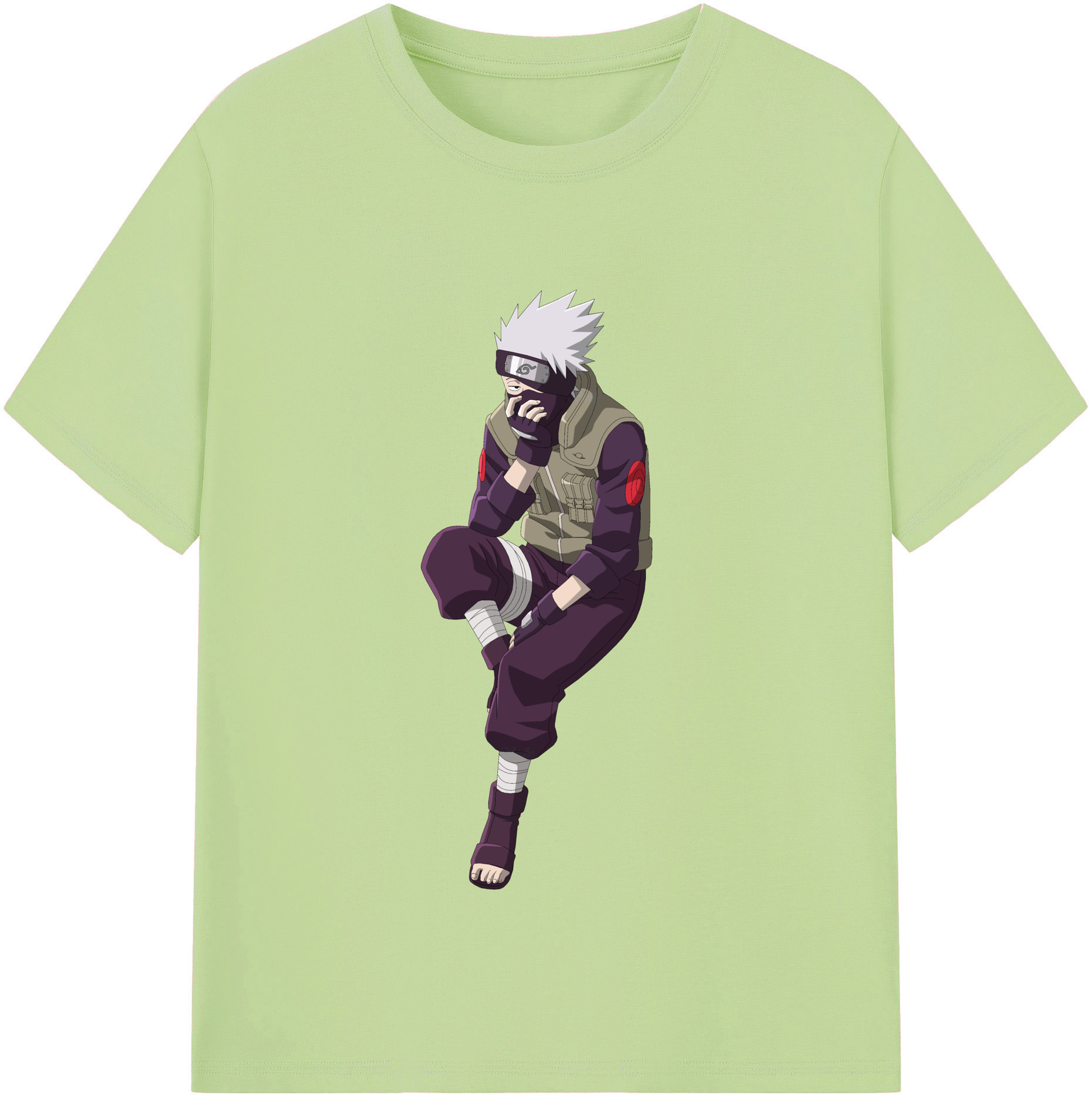（画像用） NARUTO -ナルト- はたけ カカシ Hatake Kakashi 綿100％半袖Tシャツ（フロントプリント）